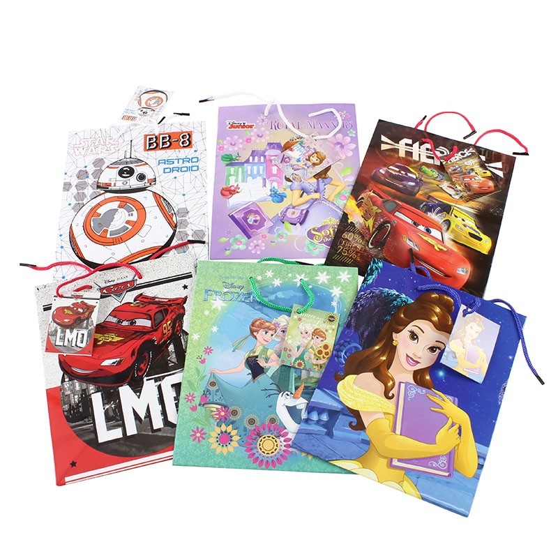 Pungi cadou personaje Disney, 23x17,5x10 cm, set 6 bucati - imagine 7